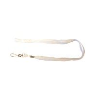 **CLEARANCE** White Breakaway Lanyard with Metal Dog Clip