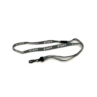 **CLEARANCE*** Pre Printed 'STAFF' Lanyard with Plastic Dog Clip